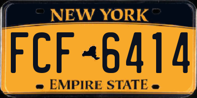 NY license plate FCF6414
