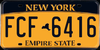 NY license plate FCF6416