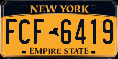 NY license plate FCF6419