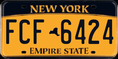 NY license plate FCF6424