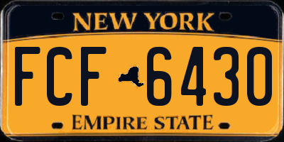 NY license plate FCF6430