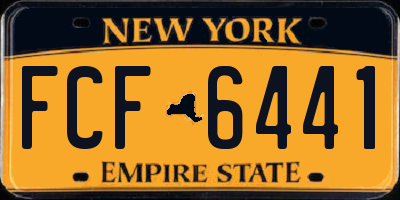 NY license plate FCF6441