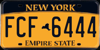 NY license plate FCF6444