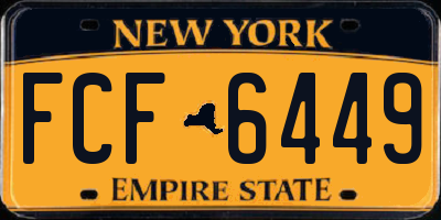 NY license plate FCF6449