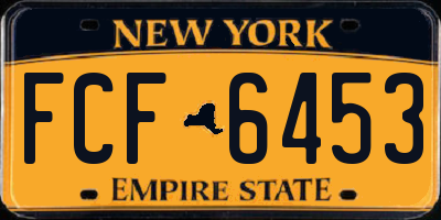 NY license plate FCF6453