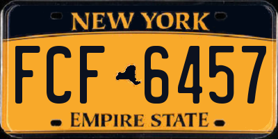 NY license plate FCF6457