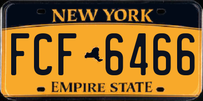 NY license plate FCF6466