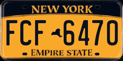 NY license plate FCF6470