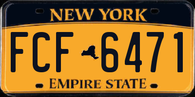 NY license plate FCF6471