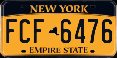 NY license plate FCF6476