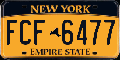 NY license plate FCF6477