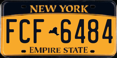 NY license plate FCF6484
