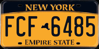 NY license plate FCF6485