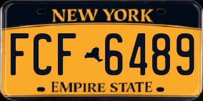 NY license plate FCF6489