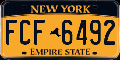 NY license plate FCF6492