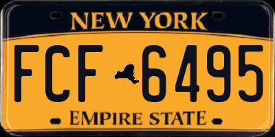 NY license plate FCF6495