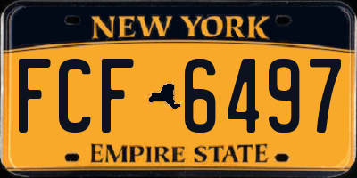 NY license plate FCF6497