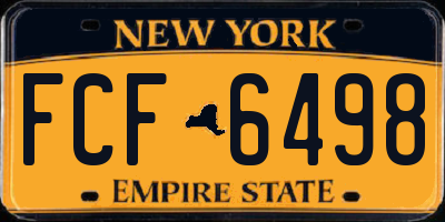 NY license plate FCF6498