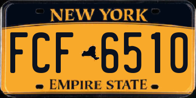 NY license plate FCF6510