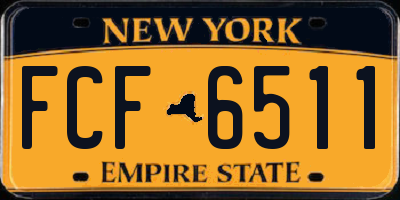 NY license plate FCF6511