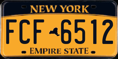 NY license plate FCF6512