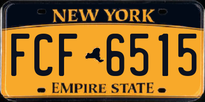 NY license plate FCF6515