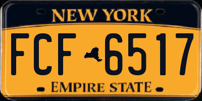 NY license plate FCF6517