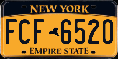 NY license plate FCF6520