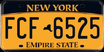 NY license plate FCF6525