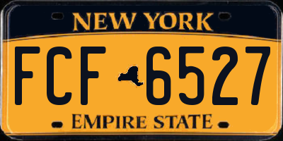 NY license plate FCF6527