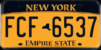 NY license plate FCF6537