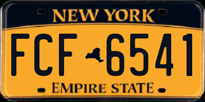 NY license plate FCF6541