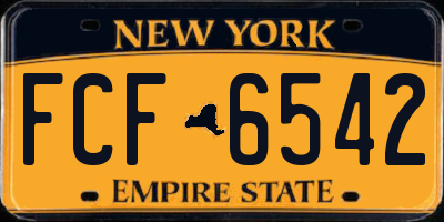 NY license plate FCF6542