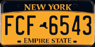 NY license plate FCF6543