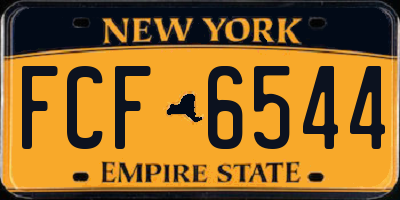 NY license plate FCF6544