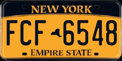 NY license plate FCF6548