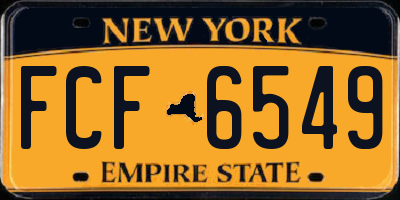 NY license plate FCF6549