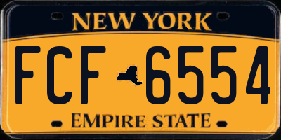 NY license plate FCF6554