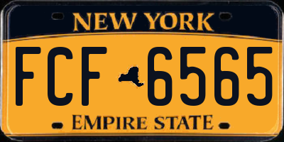 NY license plate FCF6565