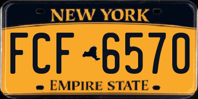 NY license plate FCF6570