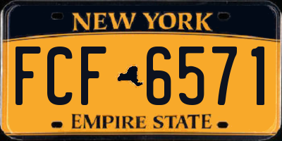 NY license plate FCF6571