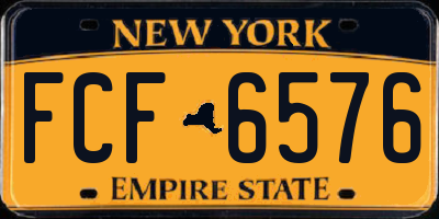 NY license plate FCF6576