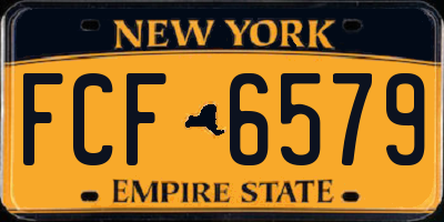 NY license plate FCF6579