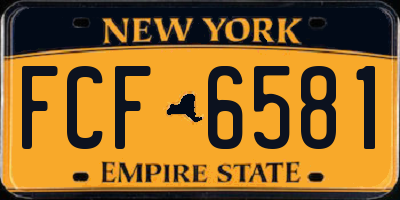 NY license plate FCF6581