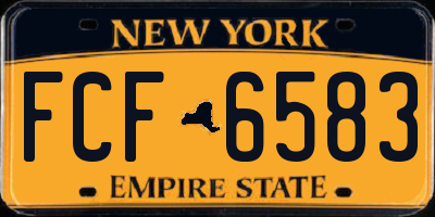 NY license plate FCF6583