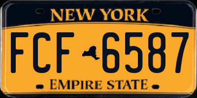 NY license plate FCF6587
