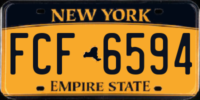 NY license plate FCF6594