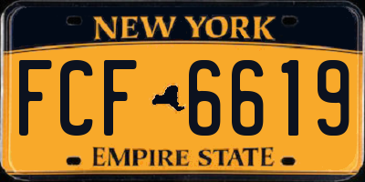 NY license plate FCF6619
