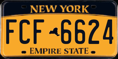 NY license plate FCF6624