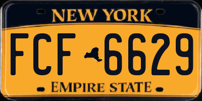 NY license plate FCF6629